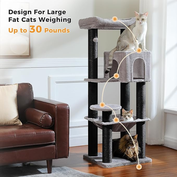 Large Cat Tree with Reinforced Scratching Posts - Image 2