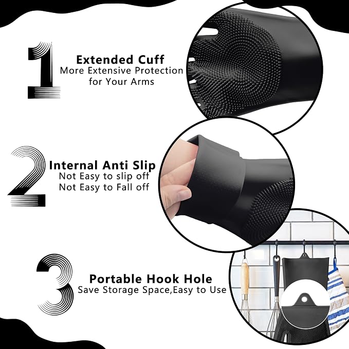 Pet Grooming Gloves—Heat Resistant Dog Washing Gloves - Image 6