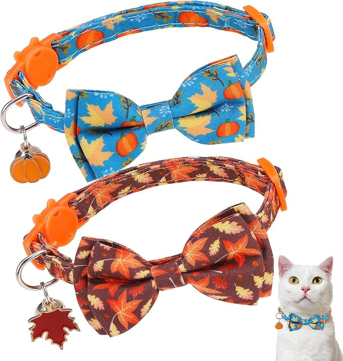 Breakaway Cat Collar Thanksgiving 2 Pack by DILLYBUD