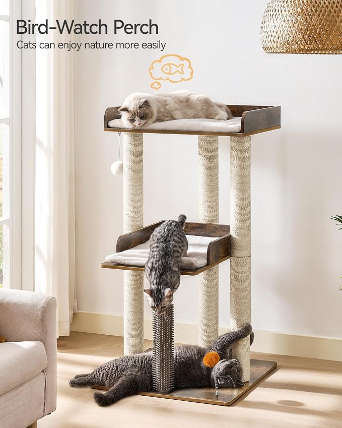 FourFurPets 43.7" Cat Tree, Modern Cat Tree Tower, Cat Tower - Image 2