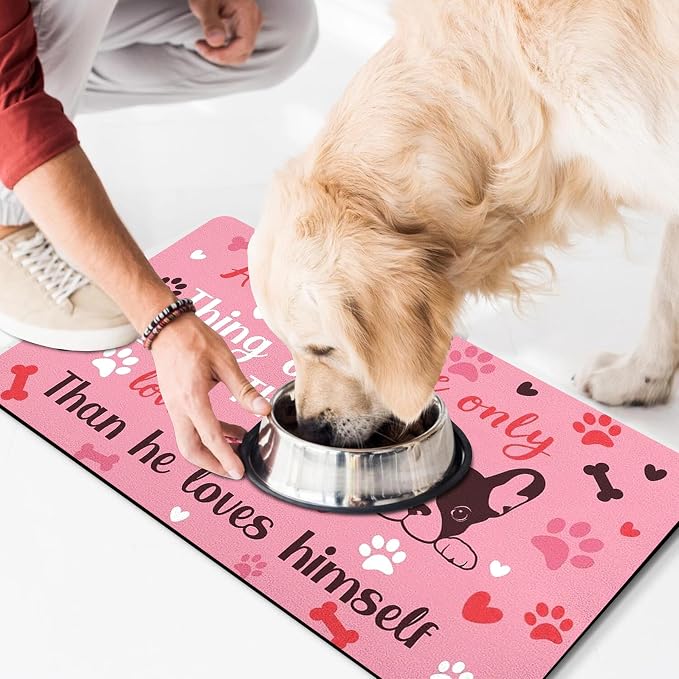 Pet Feeding Mat for Floors Waterproof Dog Mat for Food and Water Absorbent - Image 7