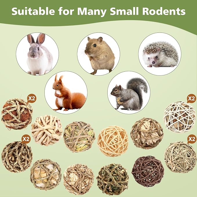 Bunny Chew Grass Balls, Rolling Chew Toys - Image 6