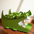 Cat Bed House, for 25 LBs Indoor Cats&Small Dogs, Large Cute Crocodile Felt Pet by Muzzique