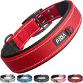 Fida Heavy Duty Dog Collar 1.5” Width, Ultra Soft Neoprene Padded, Adjustable by Fida