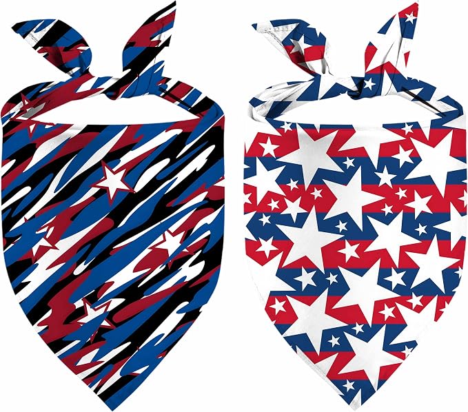 4th of July Dog Bandanas, Independence Holiday Bandana, Premium Durable by Unknown
