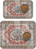 2 Pack Dog Food Mats for Floors, Absorbent and Quick-Drying Pet Cat Food Mat by QXWREL