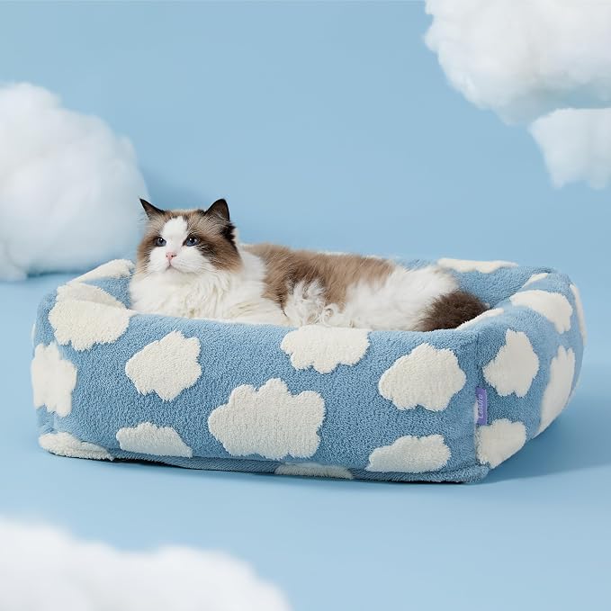 LE SURE Cute Dog Bed for Small Dogs & Cats- Washable Puppy Beds, Cozy Rectangle - Image 4
