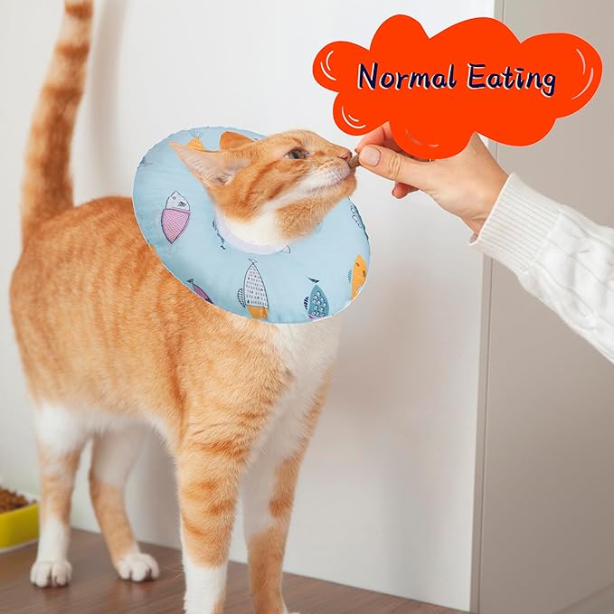 Cat Cone Collar Soft, Adjustable Cat Recovery Collars Kitten Cones to Stop - Image 4