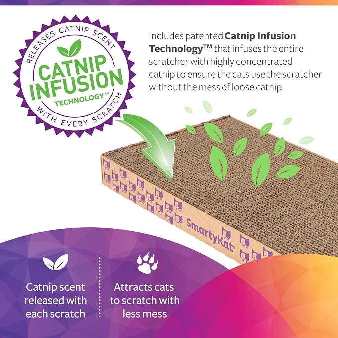SmartyKat Scratch Up Corrugated Hanging Cat Scratcher, Catnip Infusion - Image 6