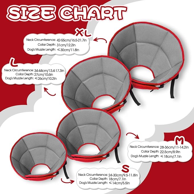 Dog Cone Collar Soft Cone for Medium Dogs After Surgery Adjustable Elizabethan - Image 2