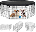 Dog Pen Pet Playpen Dog Fence Indoor Foldable Metal Wire Exercise Puppy Play by Peekaboo