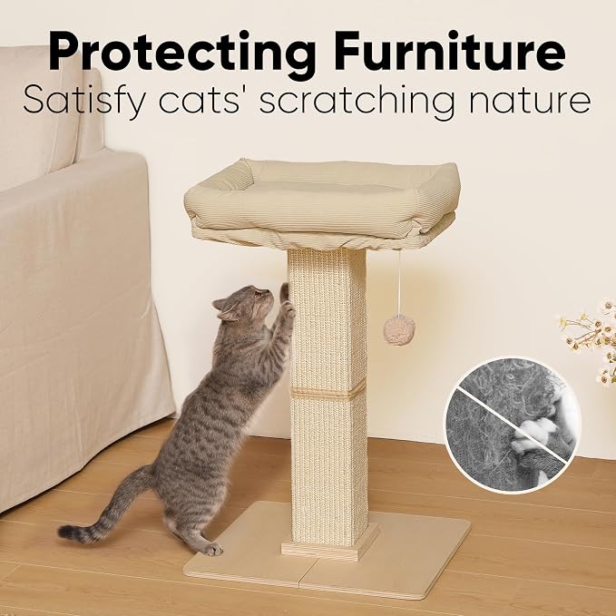 FUKUMARU Cat Scratching Post, Modern Style Tall Scratch Posts - Image 4