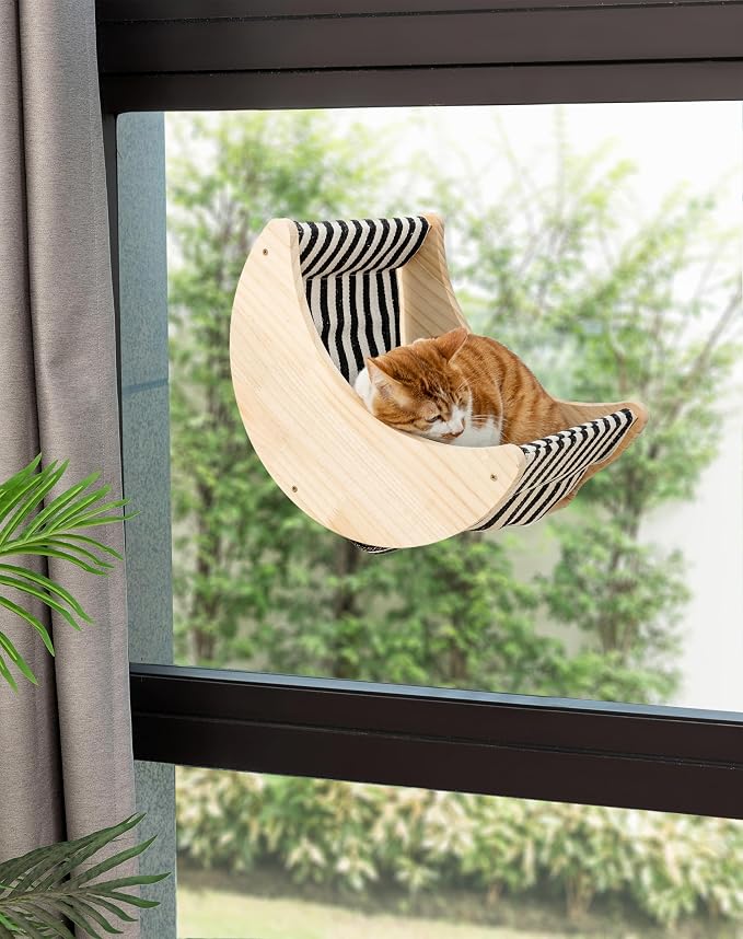 Window Cat Beds for Indoor Cats Perches Moon Shelves Mounted - Image 8