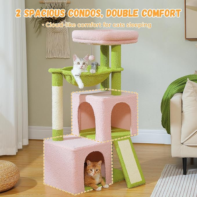 PAWZ Road Large Cat Tree, 41 Inches Multi-Level Cat Tower - Image 3