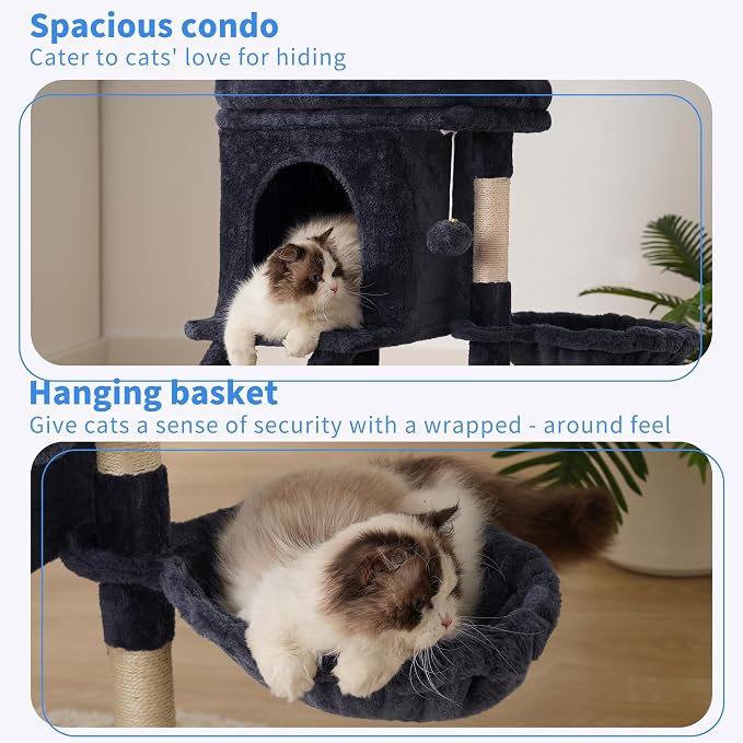 Heybly Cat Tree Tower, Cat condo - Image 5