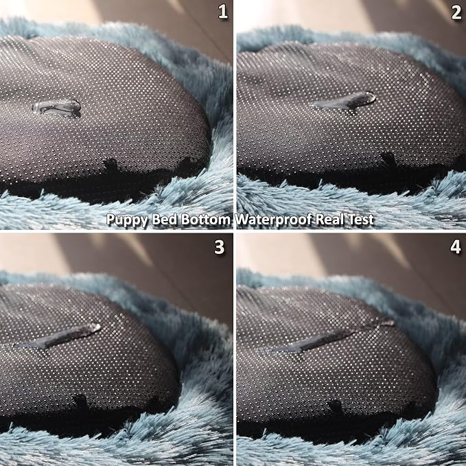 Calming Donut Dogs Beds for Small Dogs Washable, 19inch Fluffy Round Puppy Bed - Image 5