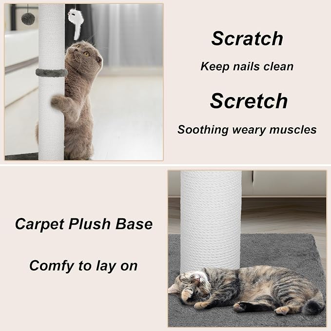 Cat Scratching Post 34 Inches Heavy Duty and Thicker Cat Scratching Post Cotton - Image 7