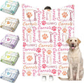 Personalized Paw Print Dog Blanket by Faroishta