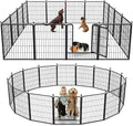 Dog Playpen 32 inch 16 Panels Indoor Outdoor Dog Pen by Jhsomdr