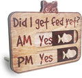 Cat Feeding Tracker-AM PM 2-Meal Wooden Fridge Magnets by GHTRP