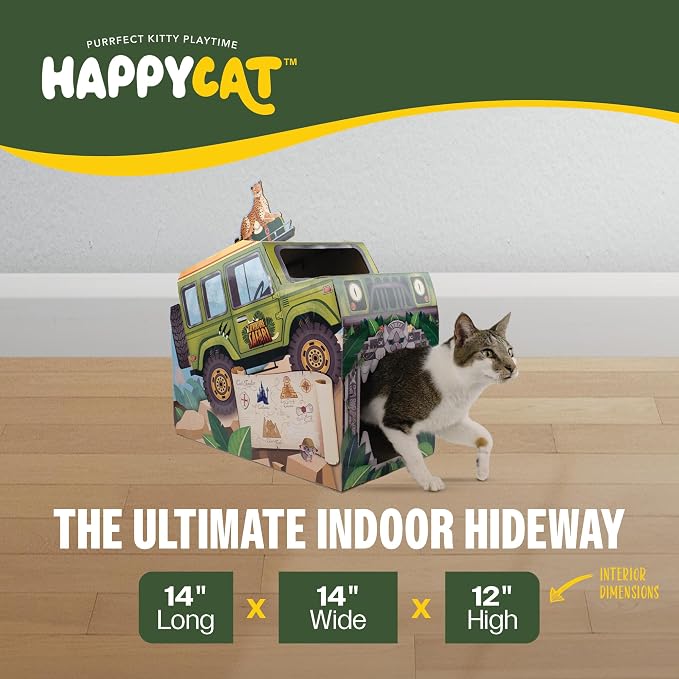 HappyCat Safari Truck Cat Scratcher House - Image 4