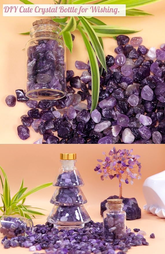 Amethyst Healing Crystal Chips Bulk Gemstones Sets Tumbled Chips Crushed Stones - Image 4