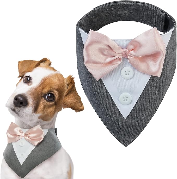 FUAMEY Dog Tuxedo for Large Dogs, Dog Formal Suit Dogs Attire Pet Bow Tie Puppy by FUAMEY