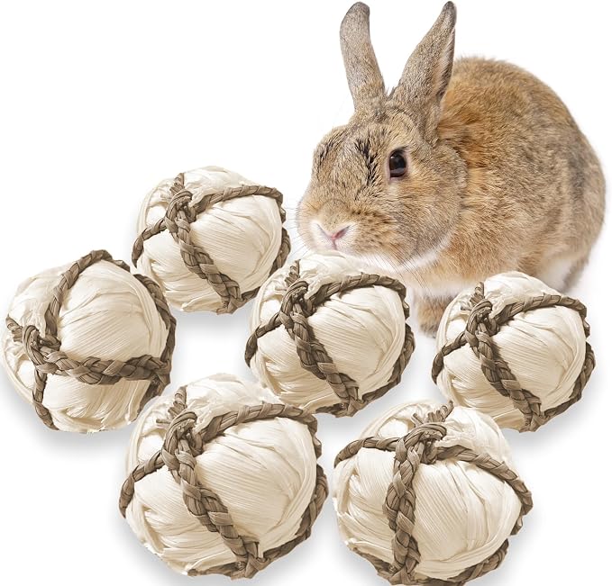 SunGrow Assorted Rabbit & Cat Chew Balls, Teething Activity Toy - Image 2