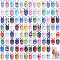 Wesiti 100 Pcs Dog Bandanas Bulk Winter Pet Bandanas Colorful Triangle Scarf by Unteilti