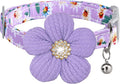 Medium Dog Collar with Flower, Dog Collars by COZIRAE