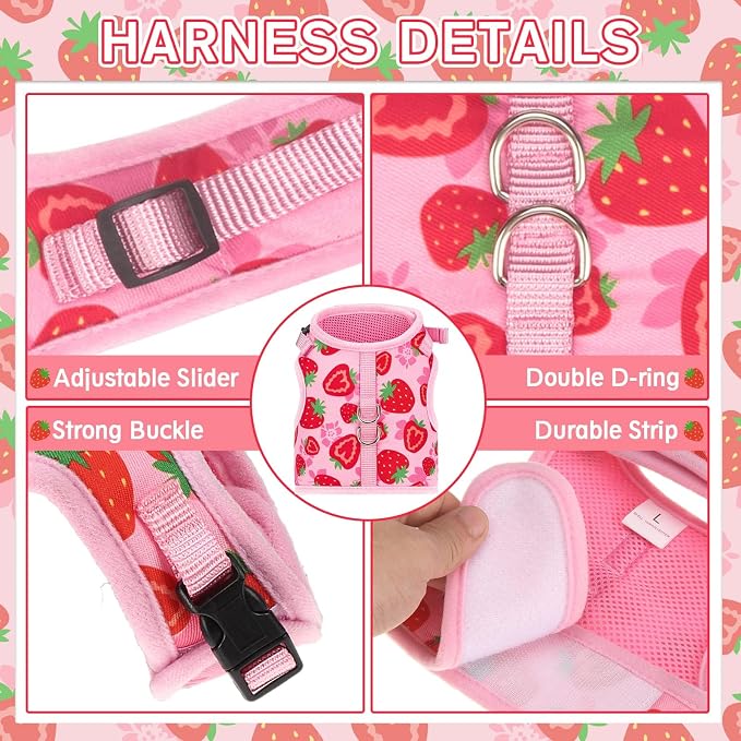 PUPTECK Soft Mesh Cat Vest Harness and Leash Set Puppy Padded Pet Harnesses - Image 2
