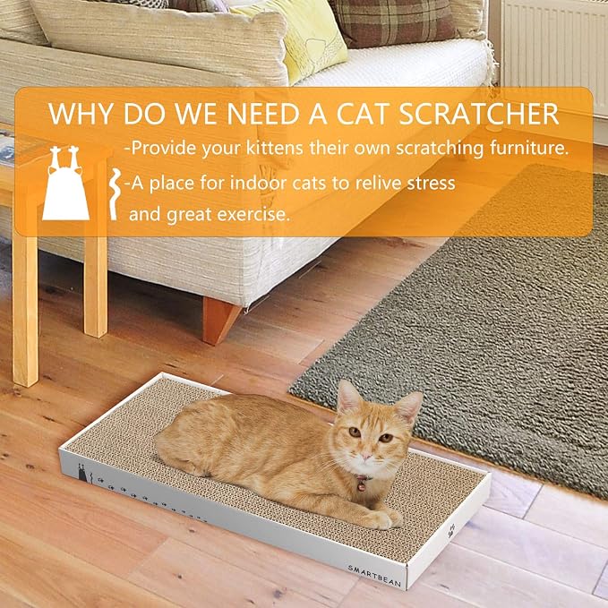 Cardboard Scratcher Pad Scratching post:Smartbean Cat Scratch Pad, Cat - Image 6