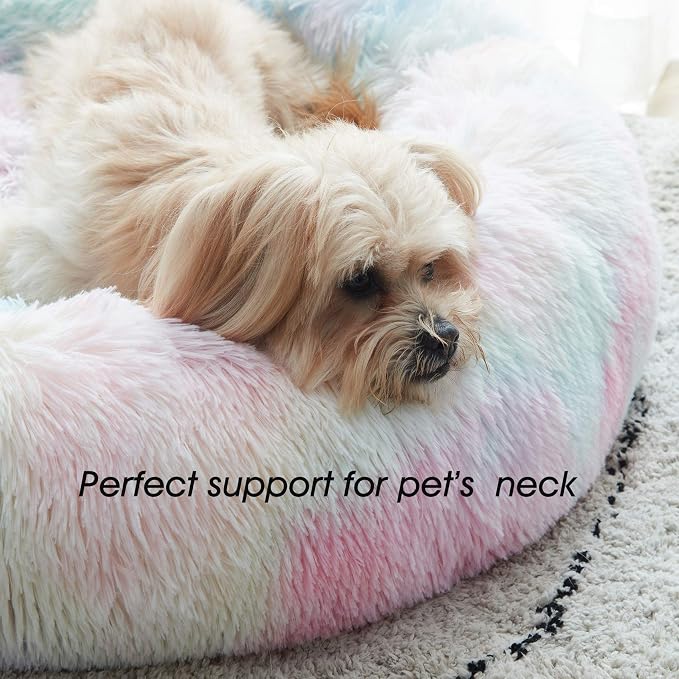 WESTERN HOME WH Calming Dog & Cat Donut Cuddler, Anti-Anxiety Warming Cozy Soft - Image 3