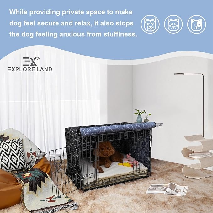 Explore Land Pattern Dog Crate Cover - Image 6