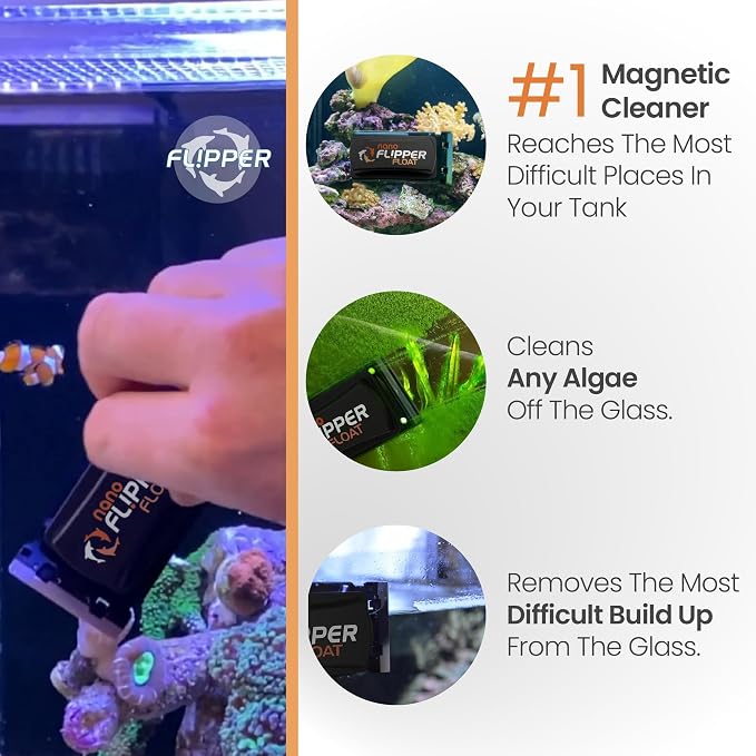 FLIPPER Nano Magnetic Aquarium Cleaner, 2 in 1 Flip Scrubber and Scraper - Image 5