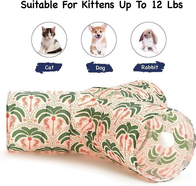 Tempcore Pet Cat Tunnel Tube Cat Toys 3 Way Collapsible, Cat Tunnels - Image 6