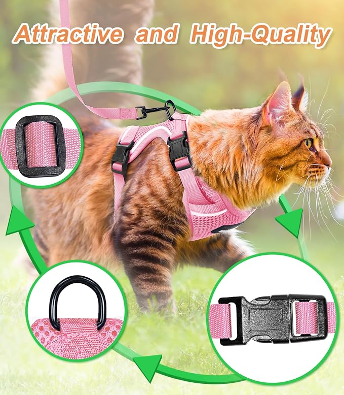 Halypet Cat Harness and Leash Set Escape Proof Soft Adjustable Cat Leash - Image 7