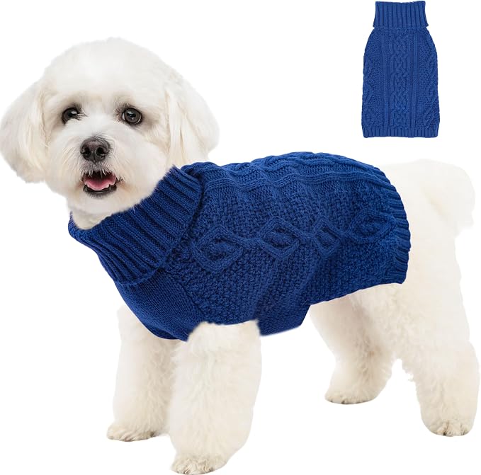 Dog Sweaters for Small Dogs Cute Knitted Chihuahua Clothes Warm Dog Clothes by Puppishy