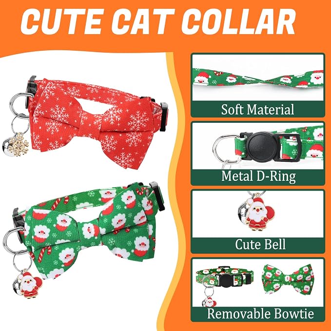 18 Pcs Holiday Cat Collars St. Patrick's Day Cat Collars - Image 3