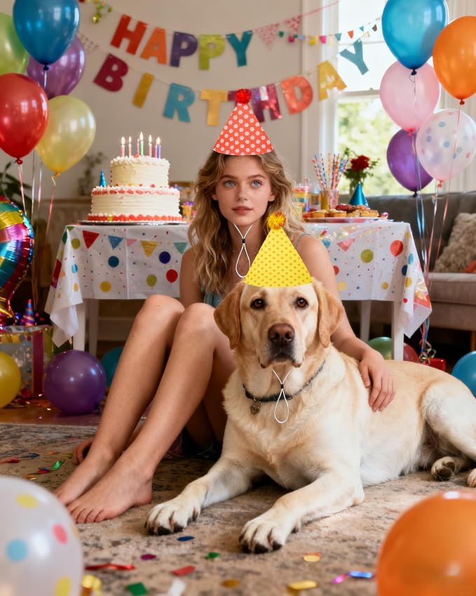 PET SHOW 10 Pack Party Hats for Large Dog Birthday Stuffed Animals Adults XL - Image 5
