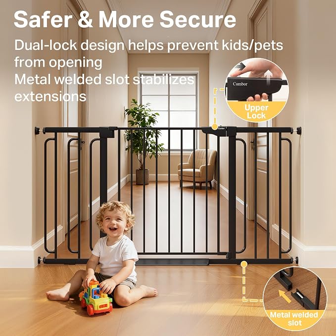Cumbor 36.6-59" Extra Wide Baby Gate - Image 4