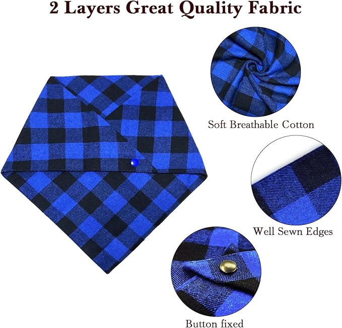 Christmas Plaid Dog Bandana - Image 4
