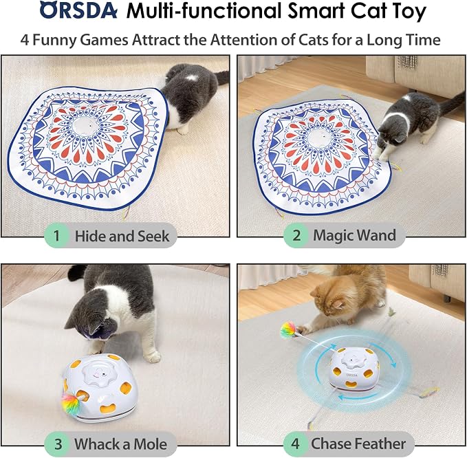 ORSDA Cat Toys, 4 in 1 Interactive Cat Toys - Image 2