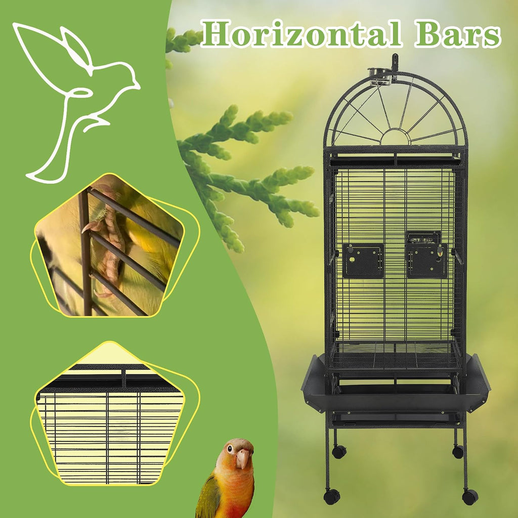 68'' Large Parrot Cage, Large Bird Cages for Parrots,Conure Cage for - GlobalHabitat Supply