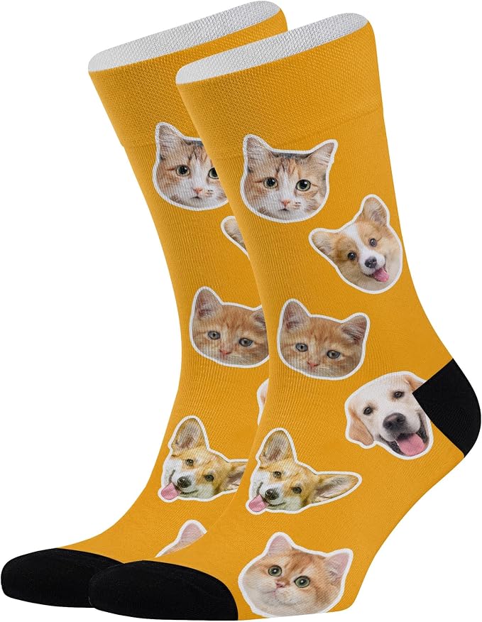 D-Story Custom Face Socks, Personalized Photo Picture on Socks, Unisex Athletic by Enjoy-yjl
