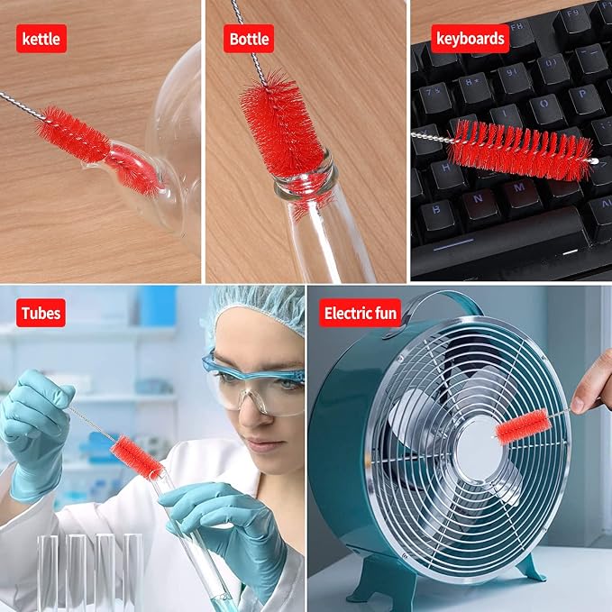 CiaraQ Bottle Cleaning Brushes, 8 Inch Nylon Tube Brush Set, Cleaner - Image 7