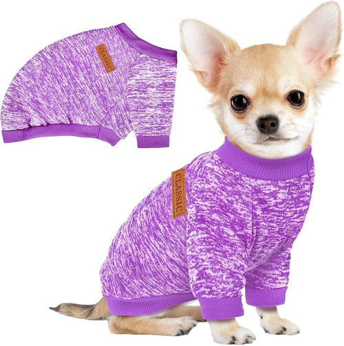 1 Pc Dog Sweaters for Small Dogs Girl Boy Winter Fleece Clothes Warm Soft Dog by BAOBICUTE