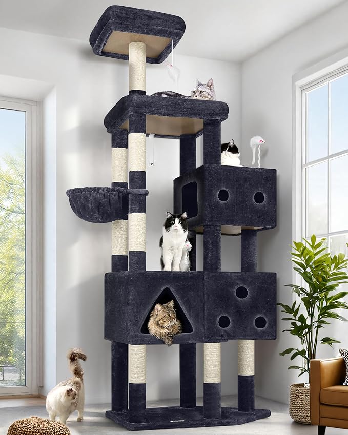 Globlazer Extra Large Cat Tower, 81-inch Tall Cat Tree by Globlazer