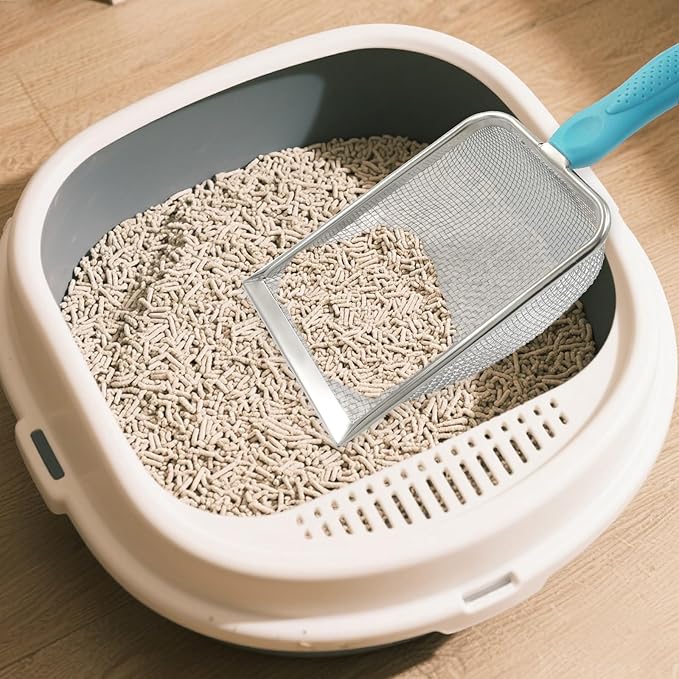 Murtenze Stainless Steel Cat Litter Scoop, Non-Stick Coated Metal Fine Sand - Image 5