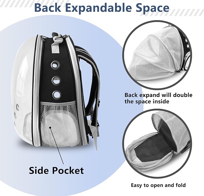 Cat Backpack Carrier Back Expandable Bubble Pet Carrier Backpack - Image 3